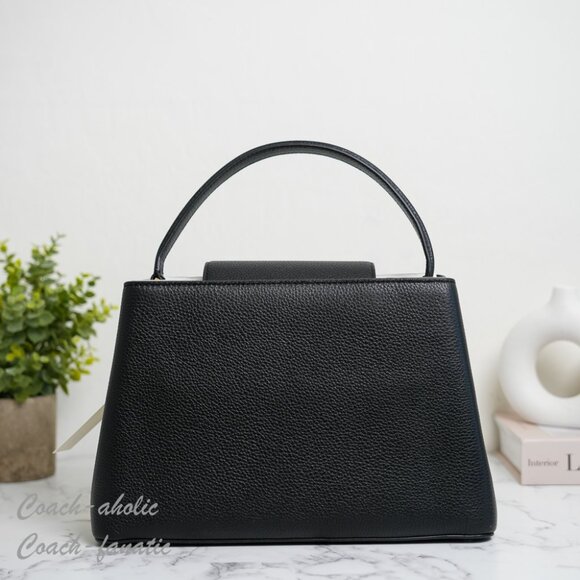 NWT Tory Burch Thea Large Bucket Bag Leather Shoulder Bag in Black - Picture 6 of 10